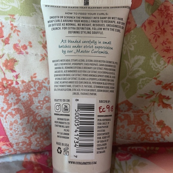 NWT CURLSMITH Hold Me Softly Style Balm 2 Oz - Picture 2 of 4